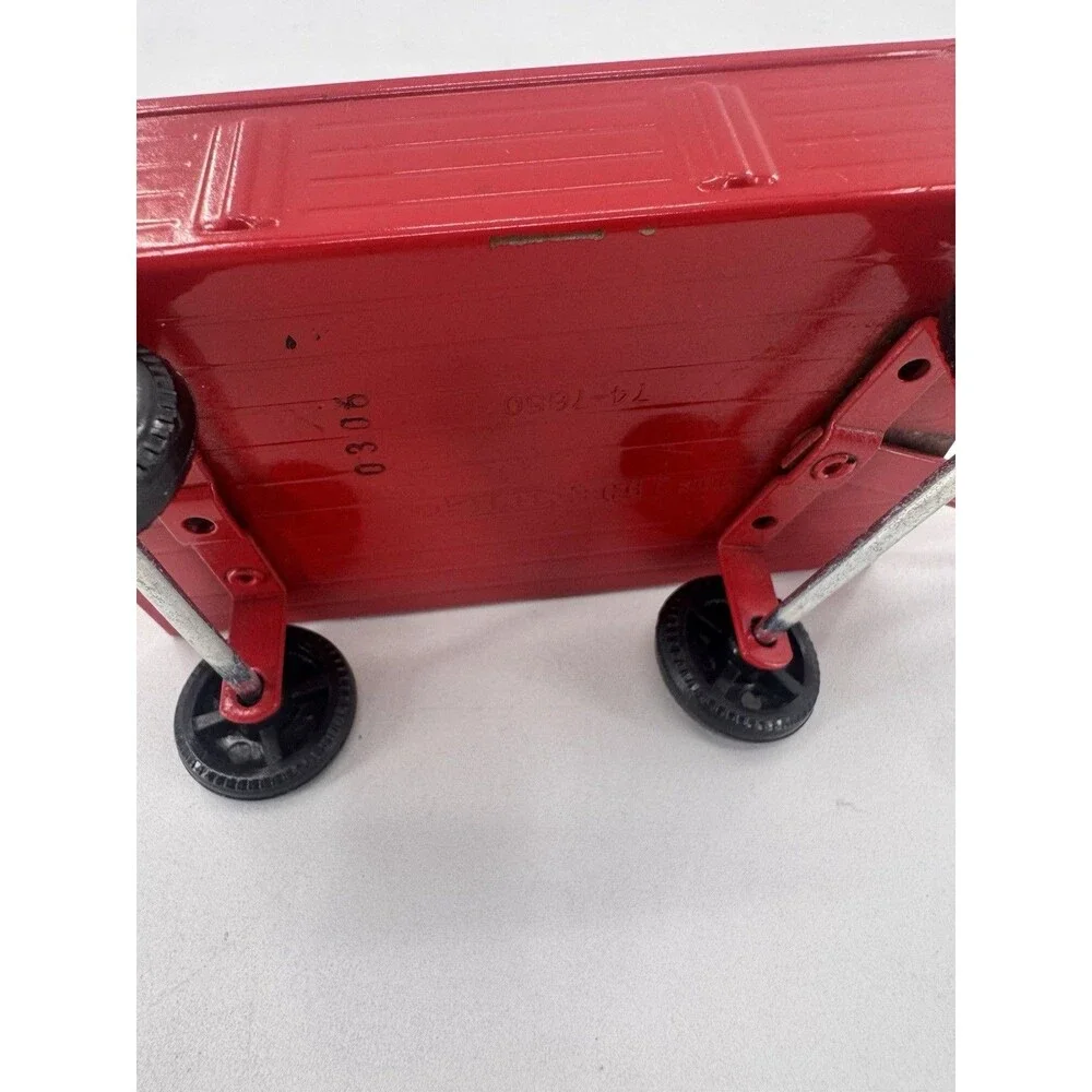 Vintage 1970s ERTL Pressed Steel Toy Red Farm Wagon Model 74-7650, 1/32 Scale